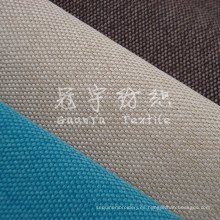 Tejido de lino 100% poliéster imitación hogar textil